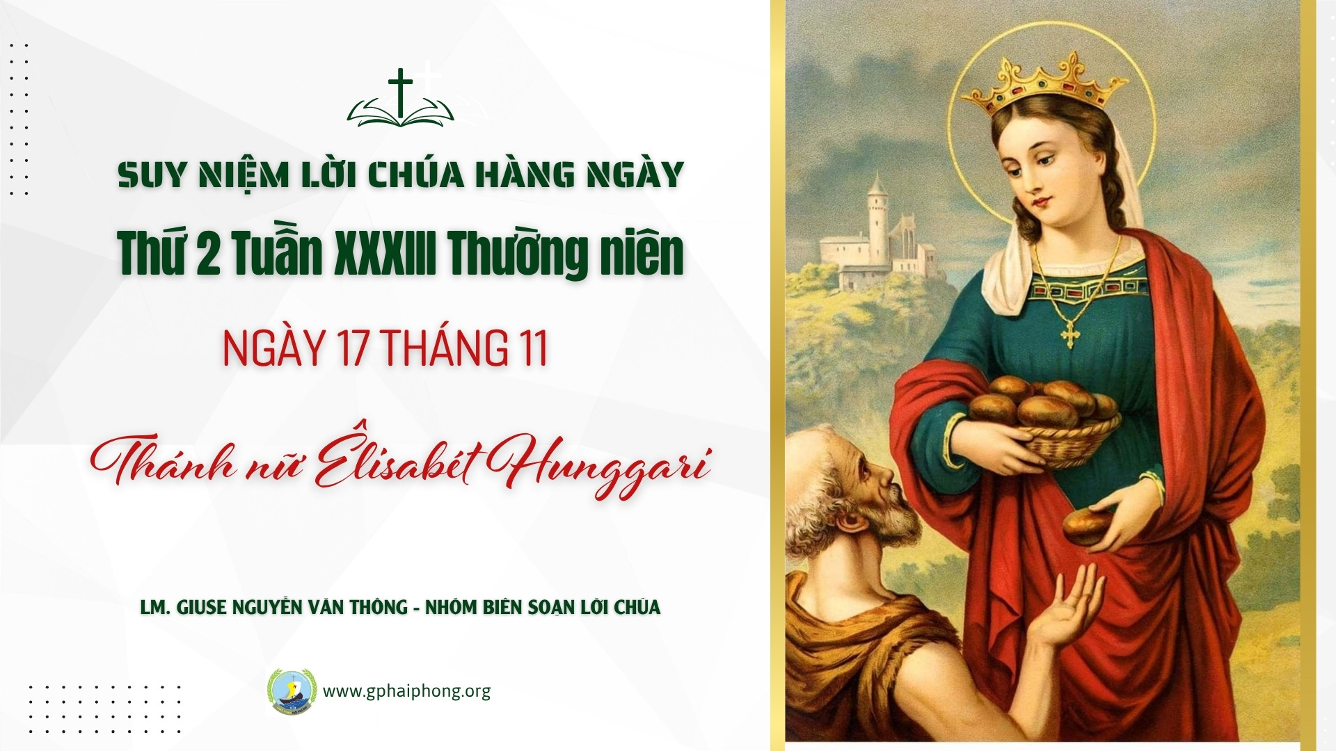 Suy Niệm Lời Chúa Hàng Ngày | Thứ Hai Tuần XXXIII Mùa Thường Niên